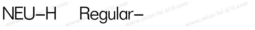 NEU-H1 Regular字体转换
